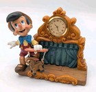 Pinocchio Office Set  3 Piece  Clock  Geppetto Note Holder  Figaro Cat Stapler