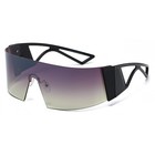 Womens Wrap Rimless Designer Fashion Sunglasses Retro Shades Wrap Around Vintage