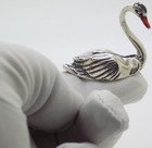Vintage Italian Handmade Genuine Silver Elegant Swan Figurine Miniature