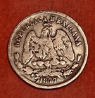 1877 Zs 25 Centavos Mexico Silver 25c Coin Zacatecas Mint  sb