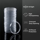 50 Pack 40 6mm Clear Coin Capsules Air Tight Storage Box For Silver Dollar Coins