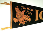 Vintage 1950 s University Of Iowa Hawkeyes Ncaa Football Full Size 30  Pennant