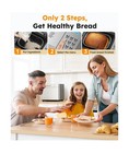 2lb Bread Maker Machine  Osipoto 17 In 1 Automatic Stainless Steel Bread Mach   
