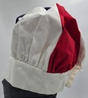 Adjustable Chef s Catering Cooking Hat Off-white With Navy And Red  2 Count