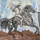 Vintage Native American Shirt Mens Xl All Over Print Aop Horse Graphic Tee 90s