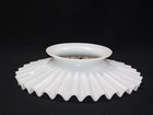 Antique Victorian Milk Glass Pleated Petticoat Shade 8  Diameter