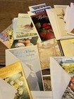 Vintage Lot Of Greeting Cards 70  Ephemera Scrapbook Paper Crafts Slipper Box