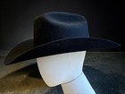 Vintage Resistol 100  Fur Felt Cowboy Hat Black 7 3 8 Made In Texas Nightlife K