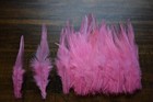 100 Loose 4-6  Dyed Bubblegum Pink Rooster Saddle Hackle Feathers