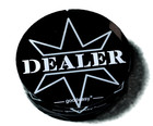 3  Diameter Black Acrylic Dealer Button - Poker Table