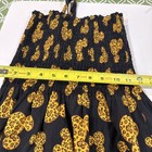 Disney Girls Small Dress Animal Print Black Mickey Tube Elastic Dress With Tie