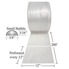 Ubmove Small Bubble Cushioning Wrap 12  X 175  Long Roll Perforated 12 