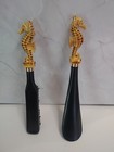 Vtg 1960 s  Seahorse  Brush   Shoe Horn Set W hanger   Original Box Florida