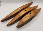3 Antique Boat Shuttles Weaving Wood Vintage Farmhouse Folk Rustic Primitive 
