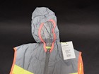 New  Gofluo Darkflow Reflective Hooded Vest Youth Size 7-9y Grey Reflective Neon