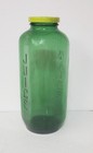 Vintage 1950 s Green Glass Juice Water Refrigerator Bottle W  Lid Cap   Rj