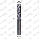 10pcs 4 Flute 5 16  X13 16  X2-1 2  End Mills Solid Carbide Altin Coated Cnc Bit