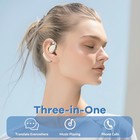 Qnmittry Language Translator Earbuds Offer Two Way Real-time White 