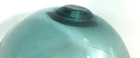 Antique Extra Large Japanese Glass 30  Circumference Fishing Float Blue Green