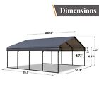 20  X 20  Carport  Upgraded Carport With Heavy Duty Galvanized Steel Sunshade