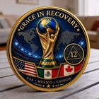 2026 World Cup Commemorative Coin  Usa Mexico Canada Soccer Souvenir Collectible