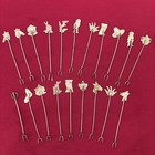 20 Vintage 1950    s Silver Cocktail Forks From Taxco  Mexico
