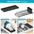 Giwil Small Dish Drying Rack  Compact Rack 1-tier  tray Base   Black