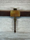 Antique Wooden Beam Compass Brass Trammel Points Drafting Woodworking Tool
