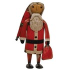 New Primitive Santa Claus Figure Christmas Recycled Metal 10 75 h X 6 5 w X2 75 