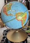 Vintage Rand Mcnally Dg Iii Visual Relief 12    World Globe Desktop W stand 1979