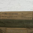 1947 Switlik Usaaf Empty Pack Qac A-5 Chest Parachute - Bag Only  No Parachute