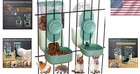 35oz Automatic Hanging Pet Feeder Water Dispenser For Small Animals Cage Use