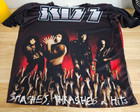 L Large Kiss Shirt Used Smashes Thrashes   Hits Smooth Material