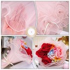 2pcs Flower Wrapping Mesh With Ribbon Plastic Mesh Wrapping Paper For Flowers Bo
