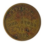 1863 Civil War Robinson   Ballou Grocers New York Store Trade Token Store Card 