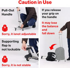 Folding Carrying Cart  Luggage Cart With 2 Wheels One Way  Compact For Travel   