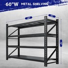 5000lbs Heavy Duty Garage Shelving Units  60  W Metal Storage Rack For Home