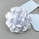 Satin Fabric Rose Flower Extra Large Big Brooches Lapel Pins Large  White