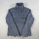 Patagonia Womens Small Re-tool Snap-t Fleece Pullover Sweater Blue Gray