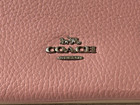 Coach   Women s Large Pink Double-zip Authentic Leather Wristlet Wallet   Nwot 