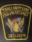 Vintage Obsolete Cincinnati Oh Ohio Police Dept Motor Unit  motorcycle  Patch