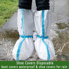 14 Pcs 7 Pairs  Hazmat Shoe Covers Disposable   Boot Foot Covers reusable non-sl