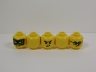 Lego Lot Of 5 Yellow Male Boy Printed Heads Minifig D12