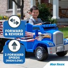 Kid Trax 12v Semi Truck Ride On Toy W detachable Cargo Trailer  Blue Eagle