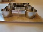 4 Stainless Steel Cookie Cutters Dog Bone Shaped  Medium Size New