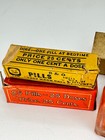 Medicine Apothecary Bottles Original Paper Labels  Caps Lot Of 8 Vintage  Packet