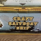 New Wooden Sailboat Model Decor Boat Ship 26   x24   x5    Craft Sailboat Wood Sailing