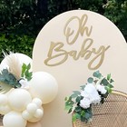 Oh Baby  Sign For Backdrop - Felt Champagne Gold Baby Shower Banner Boy Girl    
