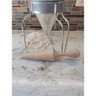 Vintage Wear-ever Cone Strainer  Aluminum Sieve  Canning Colander  Pestle Stand