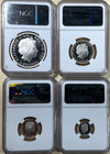 2012 Gb  999 Fine Silver Britannia 4 Coin Set Ngc Pf70 Ucam 1 1 2 1 4 1 10 Oz
